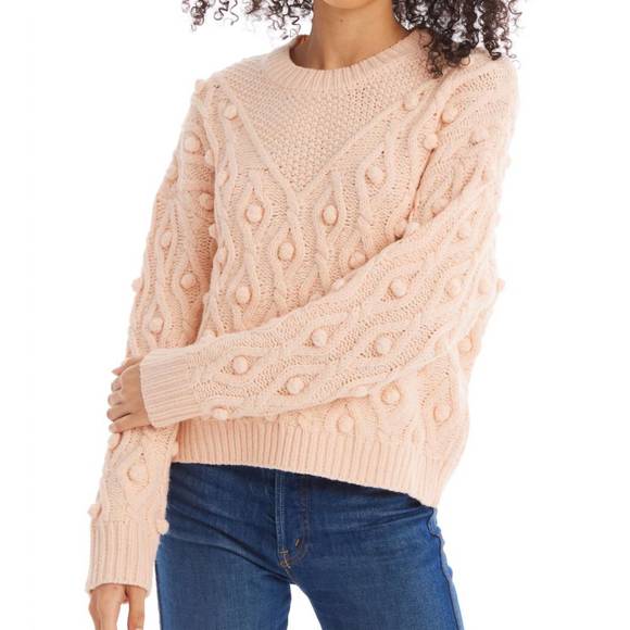 NEW ALLISON NEW YORK esme sweater in blush - Picture 3 of 5